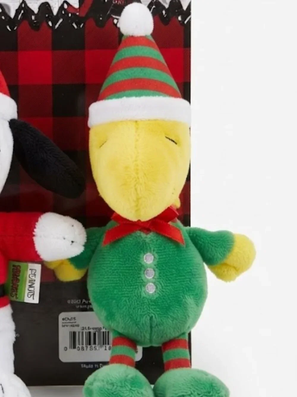 Peanuts 2-Pack Holiday Plush Dog Toy Set (Snoopy & Woodstock)